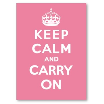 keep calm and carry on crown pink