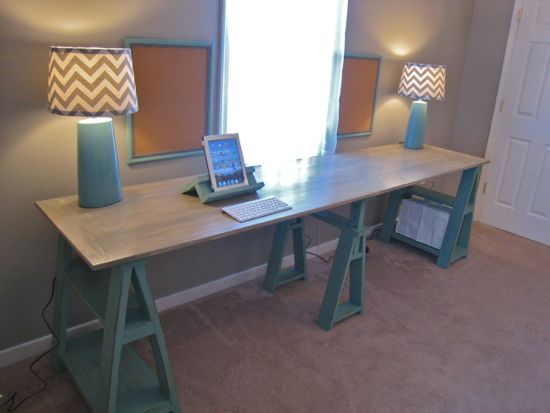 Sawhorse store writing desk