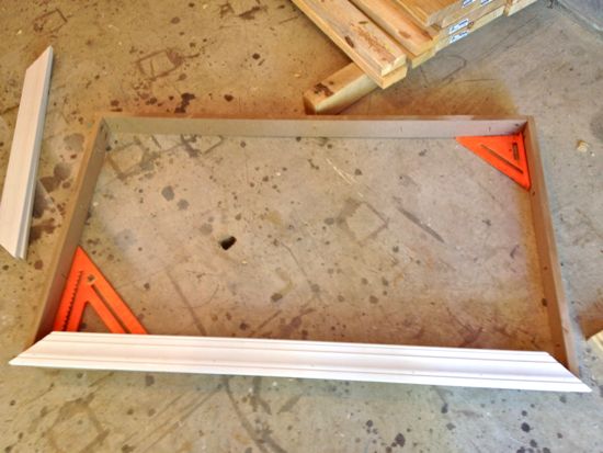 MDF Box for TV Frame with Trim Attached
