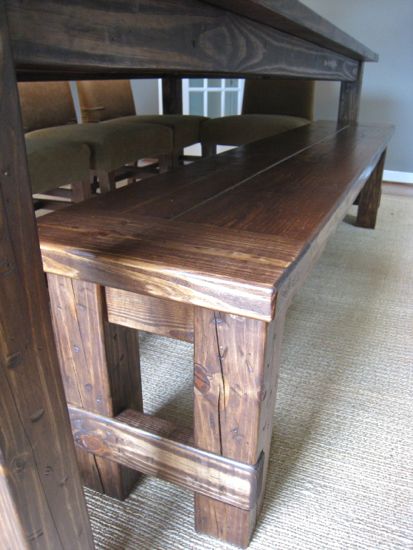 Woodwork Farmhouse Table And Bench Plans PDF Plans