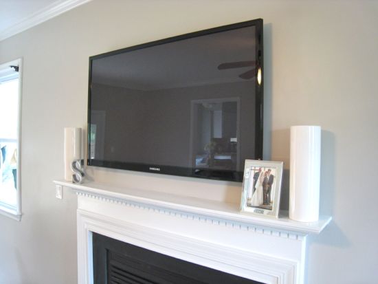 TV Mounted Above Fireplace