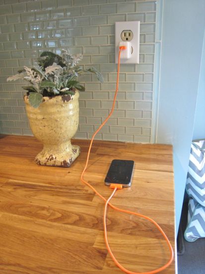 USB Power Outlet Before Shot With Charger