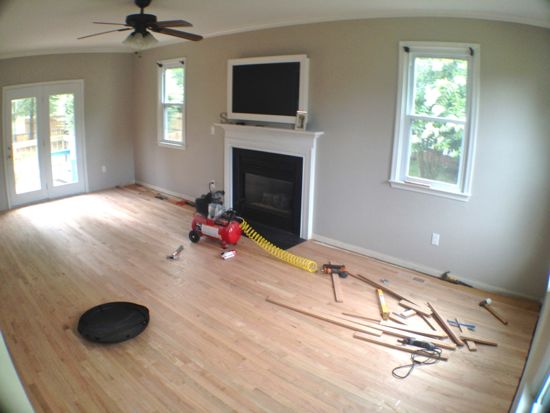 Installing Unfinished Hardwood Floors. www.tommyandellie.com