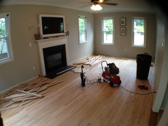 Installing Unfinished Hardwood Floors. www.tommyandellie.com
