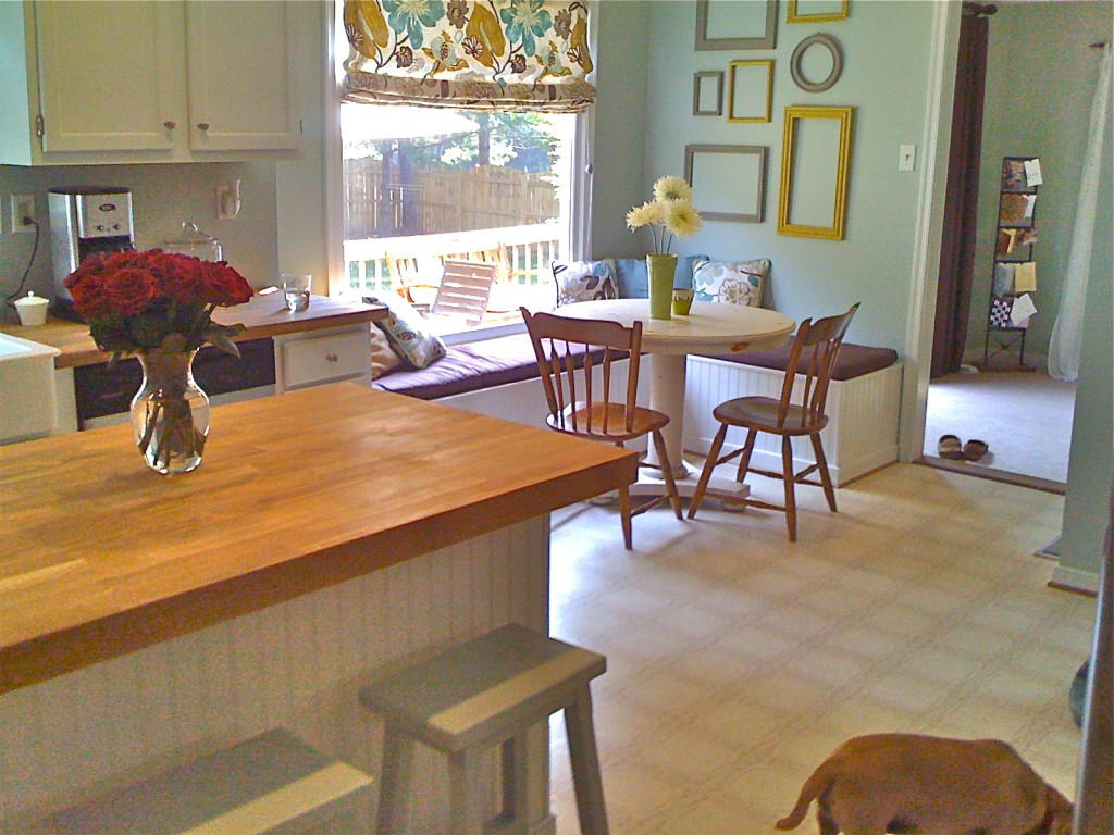 Old Window Bench with Beadboard