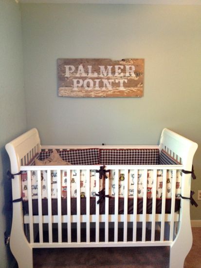 Old Farm Bench Turned Into A Sign. www.tommyandellie.com