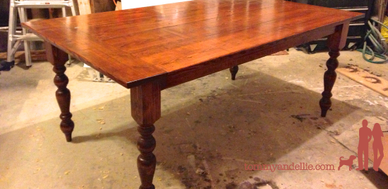 Build Your Own Turn Style Leg Farmhouse Table. www.tommyandellie.com