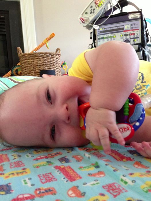 Tucker Sibiga Playing on the floor